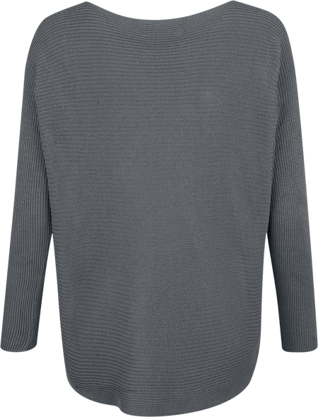 T-shirt manches longues  de RED by EMP - Pull Tricoté Manches Chauve-Souris - S à XL - pour Femme - gris - RED by EMP - View 2