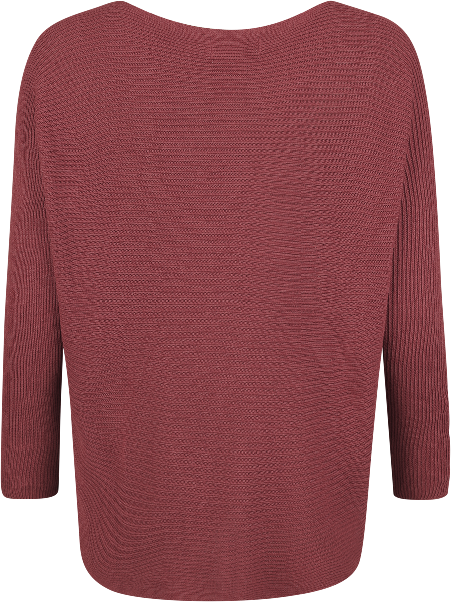T-shirt manches longues  de RED by EMP - Pull Tricoté Manches Chauve-Souris - S à XL - pour Femme - bordeaux - RED by EMP - View 2