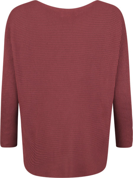 T-shirt manches longues  de RED by EMP - Pull Tricoté Manches Chauve-Souris - S à XL - pour Femme - bordeaux - RED by EMP - View 2