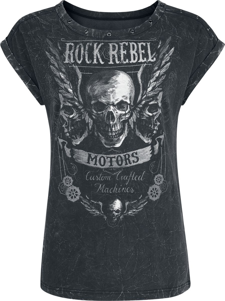 T-Shirt Manches courtes  de Rock Rebel by EMP - Original Sinner - T-Shirt - S à XXL - pour Femme - gris - Rock Rebel by EMP