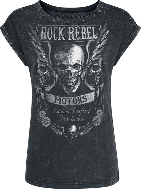 T-Shirt Manches courtes  de Rock Rebel by EMP - Original Sinner - T-Shirt - S à XXL - pour Femme - gris - Rock Rebel by EMP