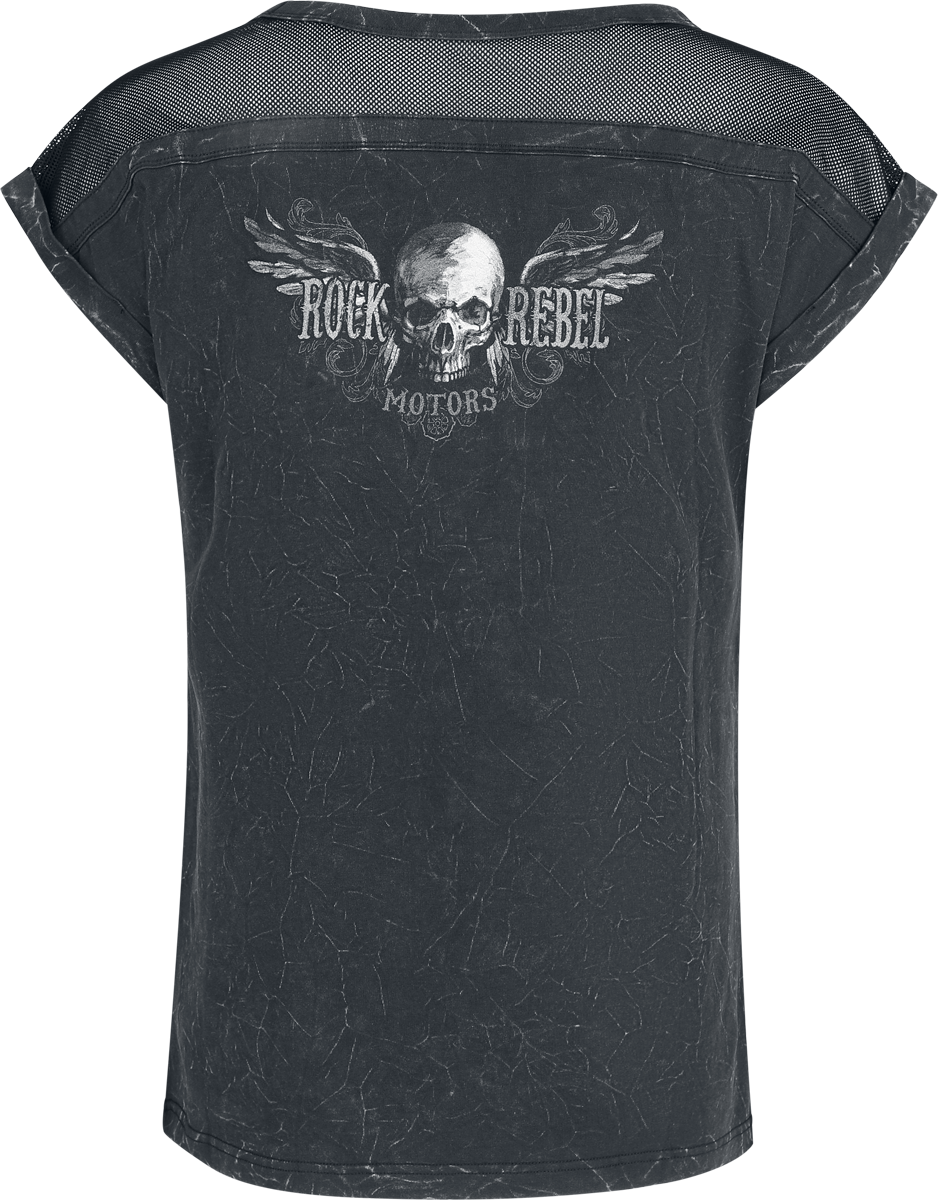 T-Shirt Manches courtes  de Rock Rebel by EMP - Original Sinner - T-Shirt - S à XXL - pour Femme - gris - Rock Rebel by EMP - View 2