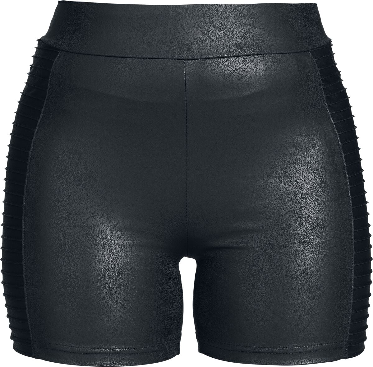 Short  de Black Premium by EMP - Essential Faux Leather Shorts with Tucks - S à XXL - pour Femme - noir - Black Premium by EMP