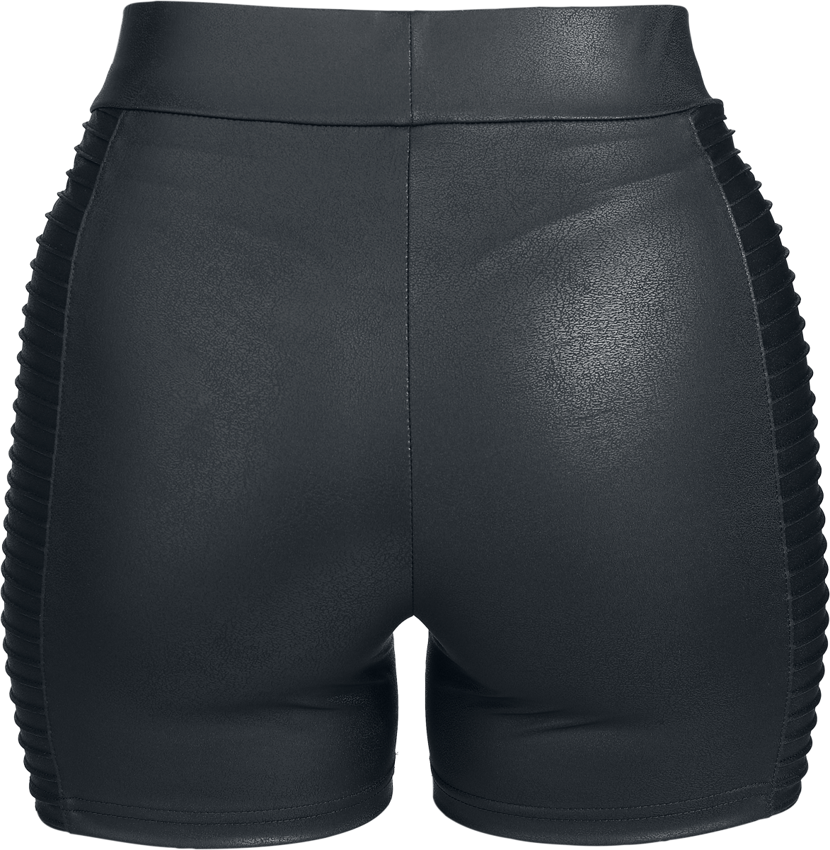 Short  de Black Premium by EMP - Essential Faux Leather Shorts with Tucks - S à XXL - pour Femme - noir - Black Premium by EMP - View 2