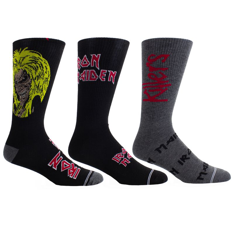 Chaussettes  de Iron Maiden - 3er Pack Giftbox - EU 40-46 - pour Homme - multicolore - Iron Maiden