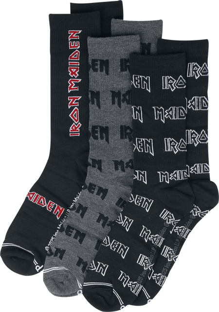 Chaussettes  de Iron Maiden - 3er Pack Giftbox - EU 40-46 - pour Homme - multicolore - Iron Maiden - View 2