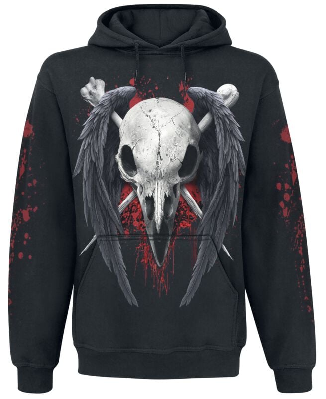 Sweat-shirt à capuche  de Spiral - Death Raven - Sweat à Capuche - S à XXL - pour Homme - noir - Spiral