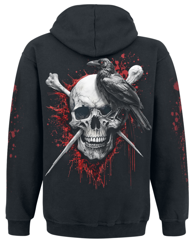 Sweat-shirt à capuche  de Spiral - Death Raven - Sweat à Capuche - S à XXL - pour Homme - noir - Spiral - View 2