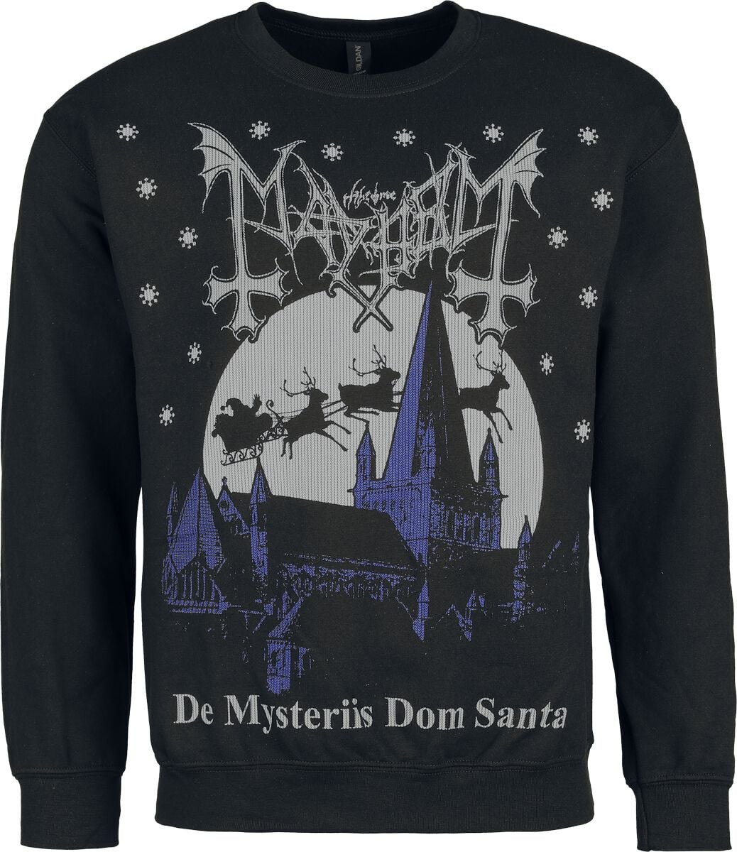 Pull De Noël  de Mayhem - Holiday Sweater - De Mysteriis Dom Santa - S à XXL - pour Homme - noir - mayhem