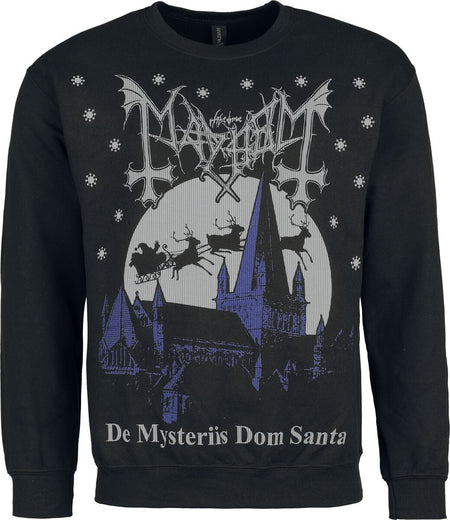 Pull De Noël  de Mayhem - Holiday Sweater - De Mysteriis Dom Santa - S à XXL - pour Homme - noir - mayhem
