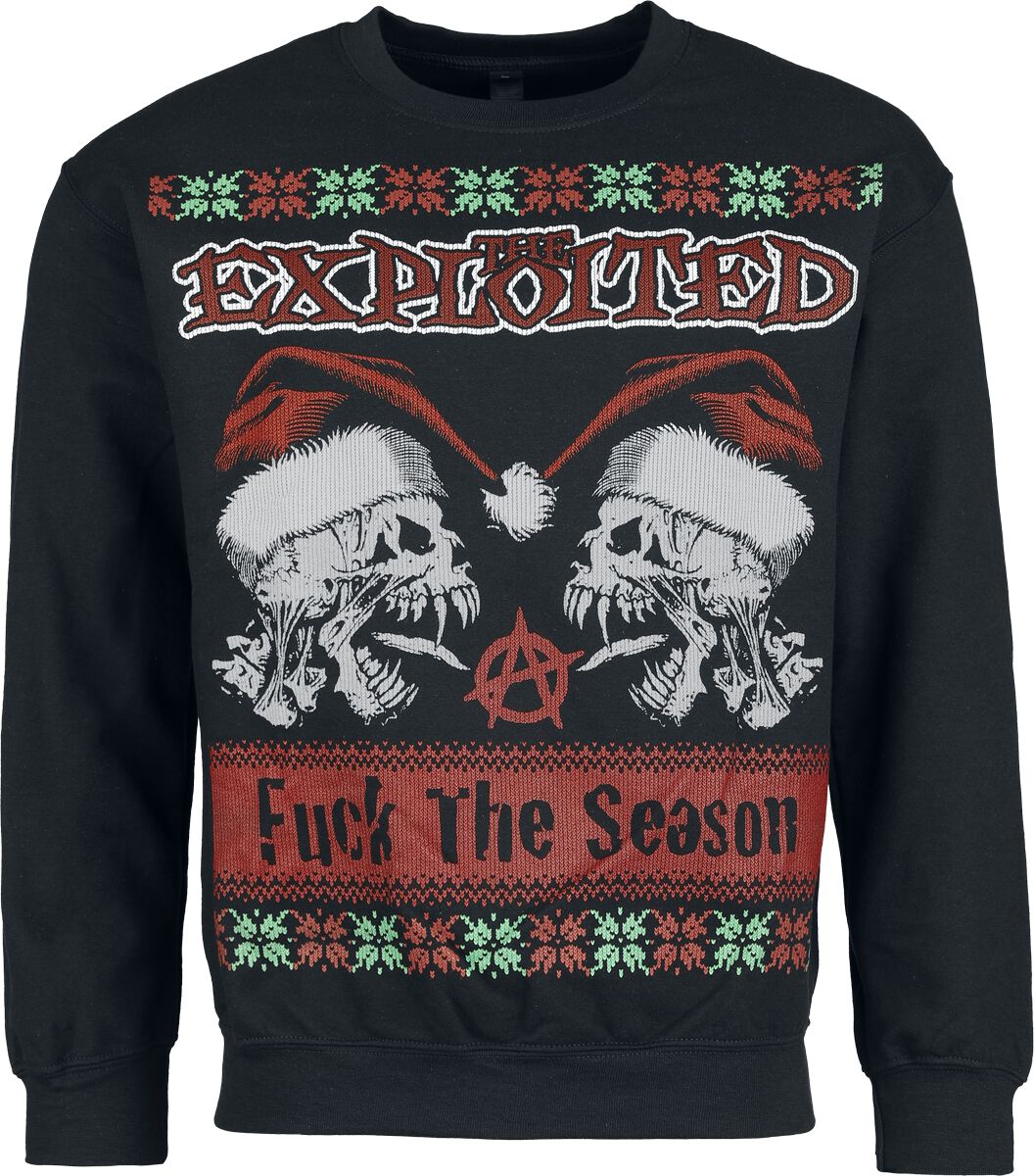 Pull De Noël  de The Exploited - Holiday Sweater - Fuck The Season - S à XXL - pour Homme - noir - The Exploited