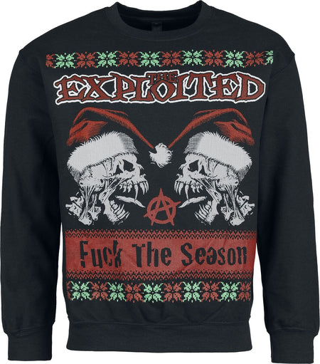 Pull De Noël  de The Exploited - Holiday Sweater - Fuck The Season - S à XXL - pour Homme - noir - The Exploited