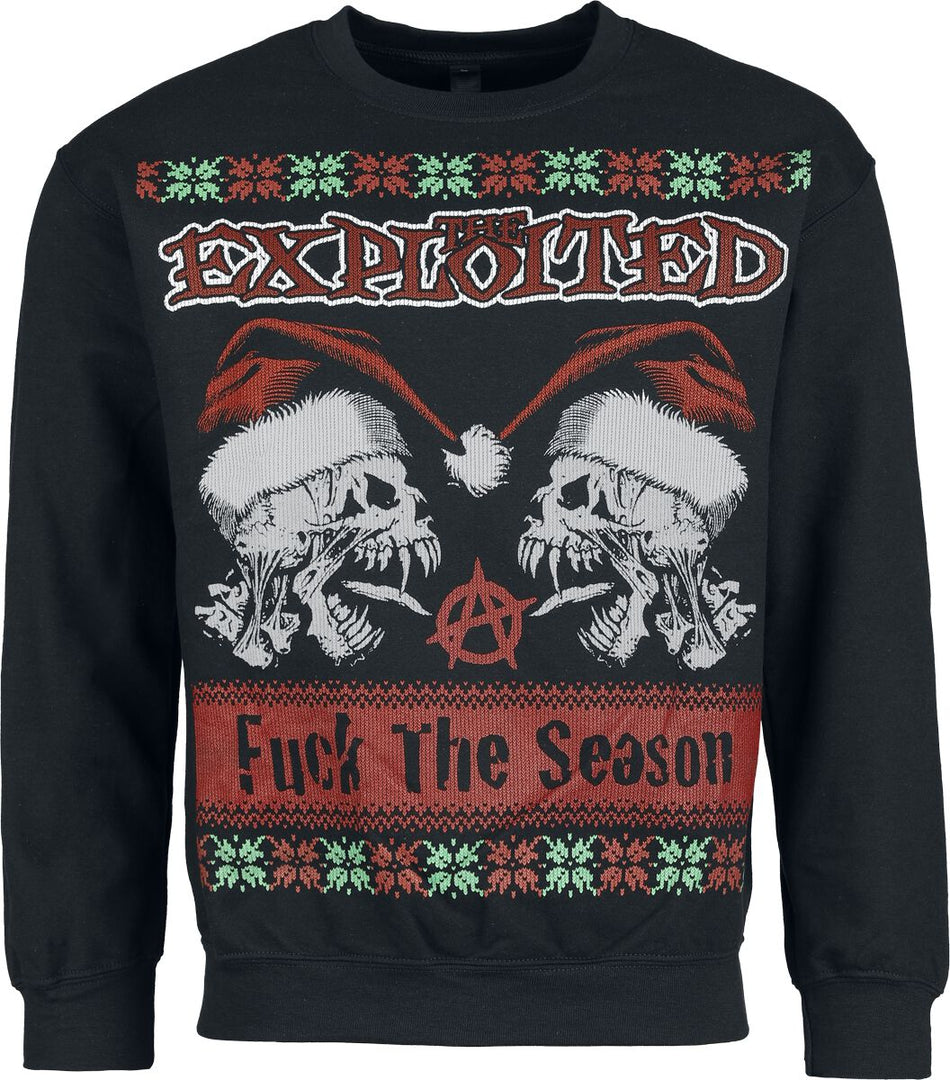 Pull De Noël  de The Exploited - Holiday Sweater - Fuck The Season - S à XXL - pour Homme - noir - The Exploited