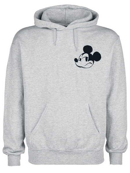 Sweat-shirt à capuche Disney de Mickey & Minnie Mouse - Mickey Mouse - S à XXL - pour Homme - gris chiné - Mickey & Minnie Mouse - View 2
