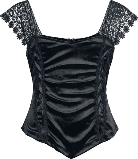 Top Gothic de Sinister Gothic - Top De Style Gothique - XS à XXL - pour Femme - noir - Sinister Gothic