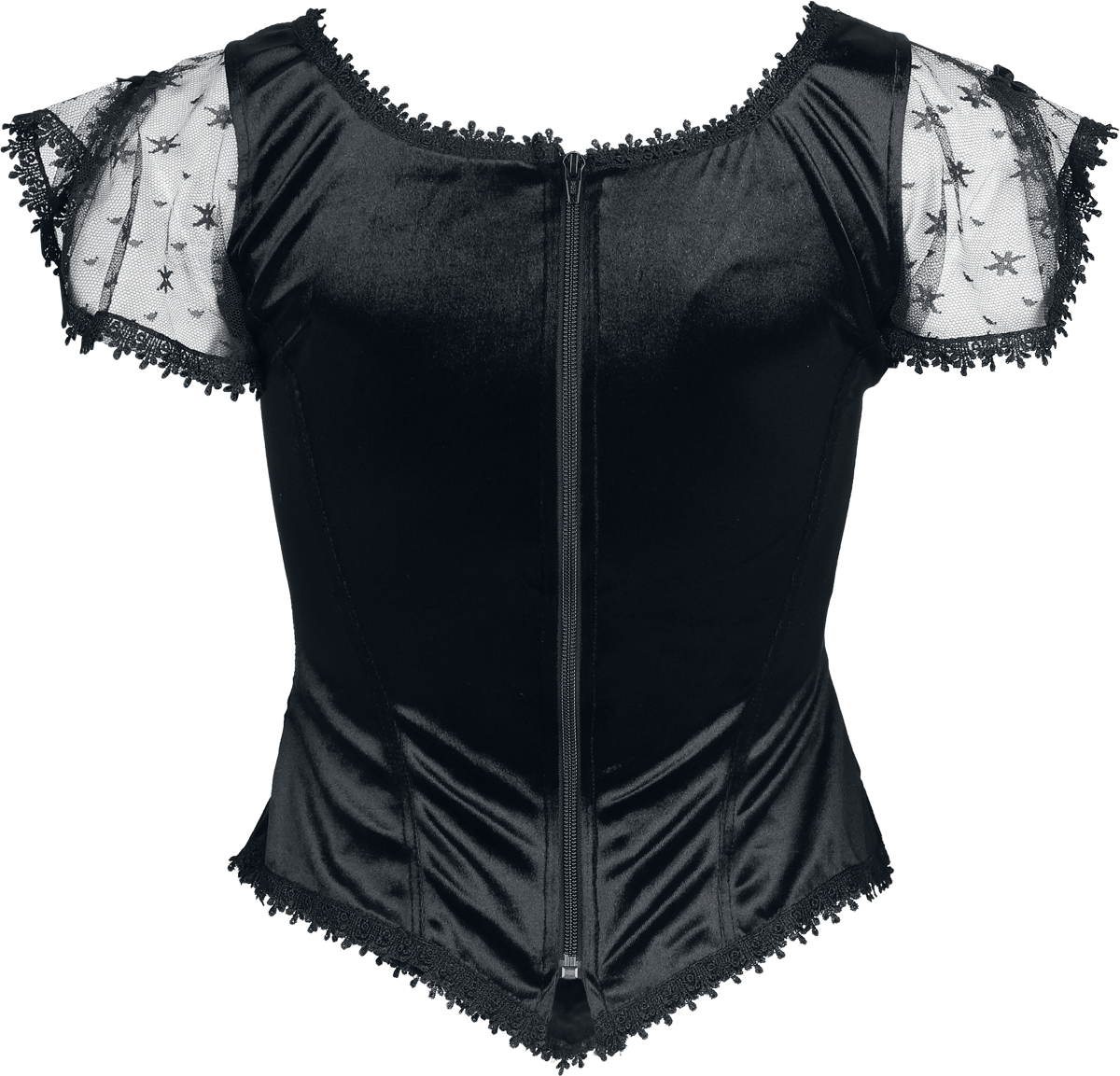 Top Gothic de Sinister Gothic - Top De Style Gothique - XS à XXL - pour Femme - noir/lilas - Sinister Gothic - View 2