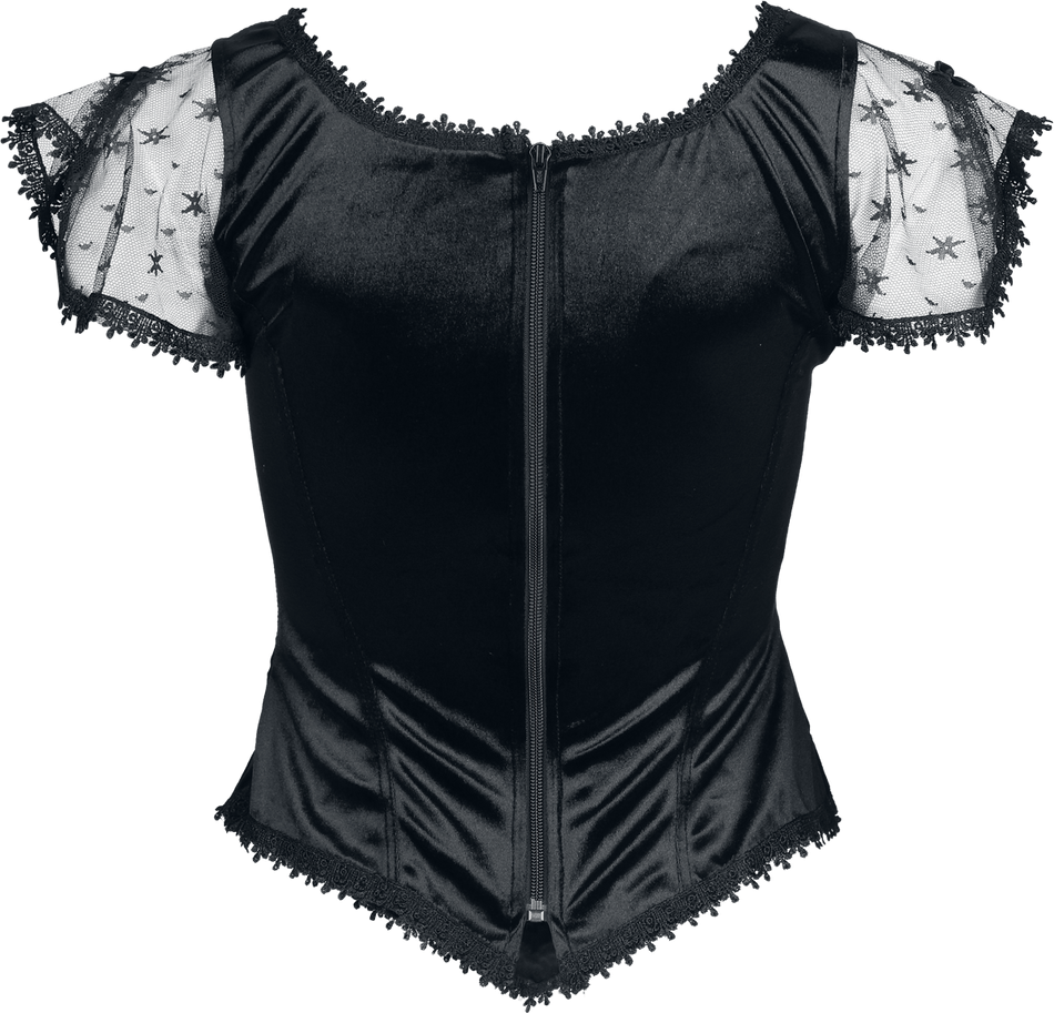 Top Gothic de Sinister Gothic - Top De Style Gothique - XS à XXL - pour Femme - noir/lilas - Sinister Gothic - View 2