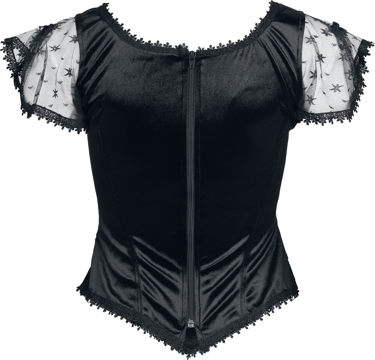 Top Gothic de Sinister Gothic - Top De Style Gothique - XS à XXL - pour Femme - noir/lilas - Sinister Gothic - View 2
