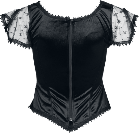 Top Gothic de Sinister Gothic - Top De Style Gothique - XS à XXL - pour Femme - noir/lilas - Sinister Gothic - View 2