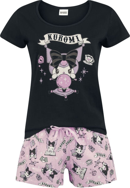 Pyjama  de Hello Kitty - Hello Kitty & Ses Amis - Kuromi - Boule de Cristal - S à 3XL - pour Femme - multicolore - Hello Kitty