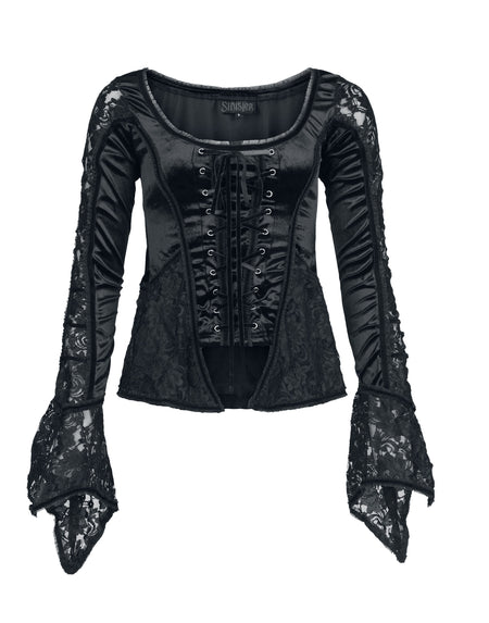 T-Shirt Manches courtes Gothic de Sinister Gothic - Top De Style Gothique - XS à 4XL - pour Femme - noir - Sinister Gothic