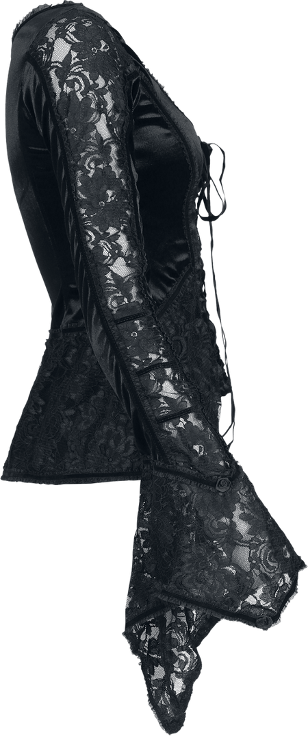 T-Shirt Manches courtes Gothic de Sinister Gothic - Top De Style Gothique - XS à 4XL - pour Femme - noir - Sinister Gothic - View 2