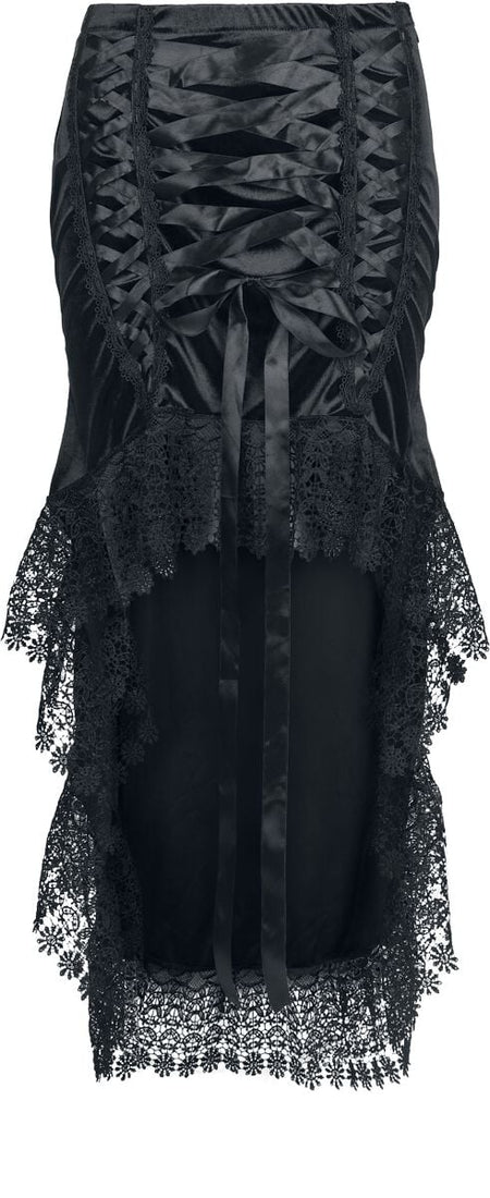 Jupe mi-longue Gothic de Sinister Gothic - Jupe Gothique - XS à 4XL - pour Femme - noir - Sinister Gothic