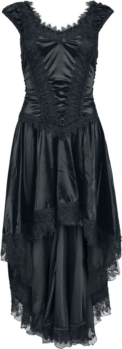 Robe mi-longue Gothic de Sinister Gothic - Robe Gothique - S à 4XL - pour Femme - noir - Sinister Gothic