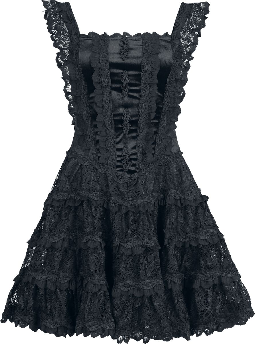 Robe courte Gothic de Sinister Gothic - Robe Gothique - XS à XXL - pour Femme - noir - Sinister Gothic
