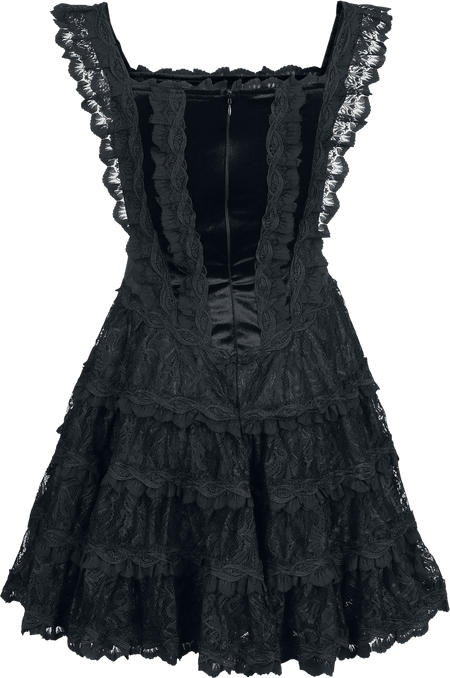 Robe courte Gothic de Sinister Gothic - Robe Gothique - XS à XXL - pour Femme - noir - Sinister Gothic - View 2