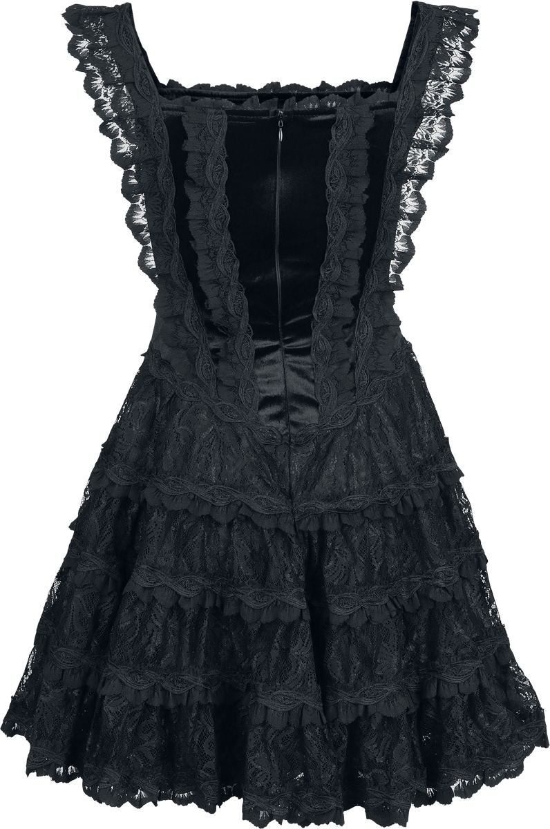 Robe courte Gothic de Sinister Gothic - Robe Gothique - XS à XXL - pour Femme - noir - Sinister Gothic - View 2