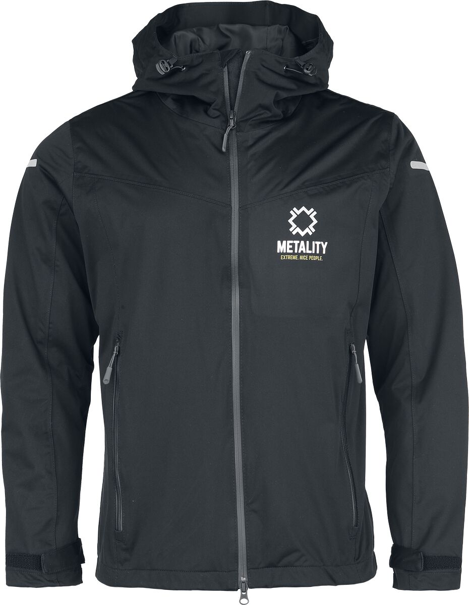 Sweat-shirt zippé à capuche  de Metality - Herren Allweather Jacket - S à 3XL - pour Homme - noir - Metality