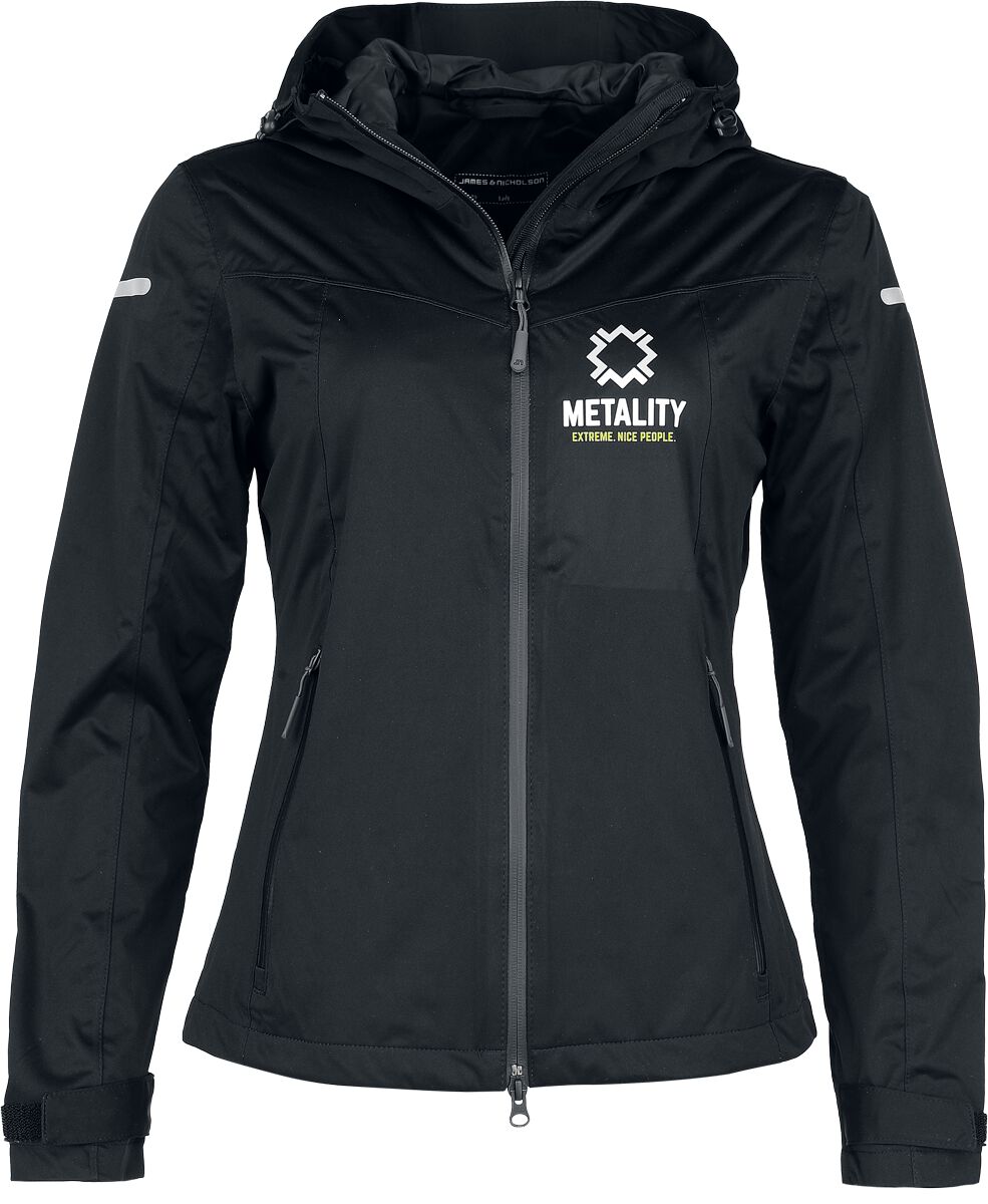 Sweat-shirt zippé à capuche  de Metality - Damen Allweather Jacket - S à XXL - pour Femme - noir - Metality
