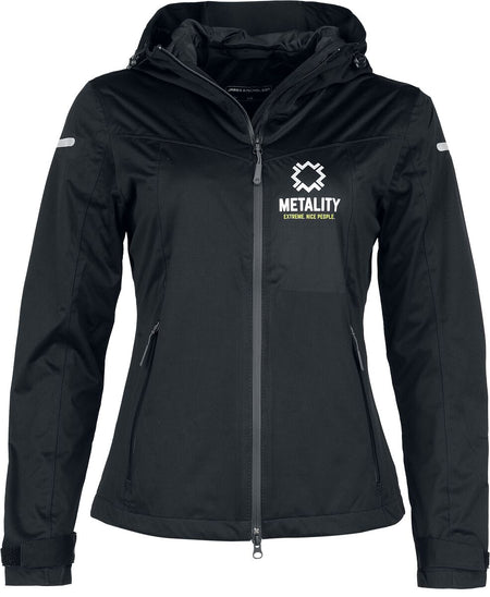 Sweat-shirt zippé à capuche  de Metality - Damen Allweather Jacket - S à XXL - pour Femme - noir - Metality