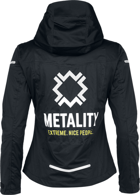Sweat-shirt zippé à capuche  de Metality - Damen Allweather Jacket - S à XXL - pour Femme - noir - Metality - View 2