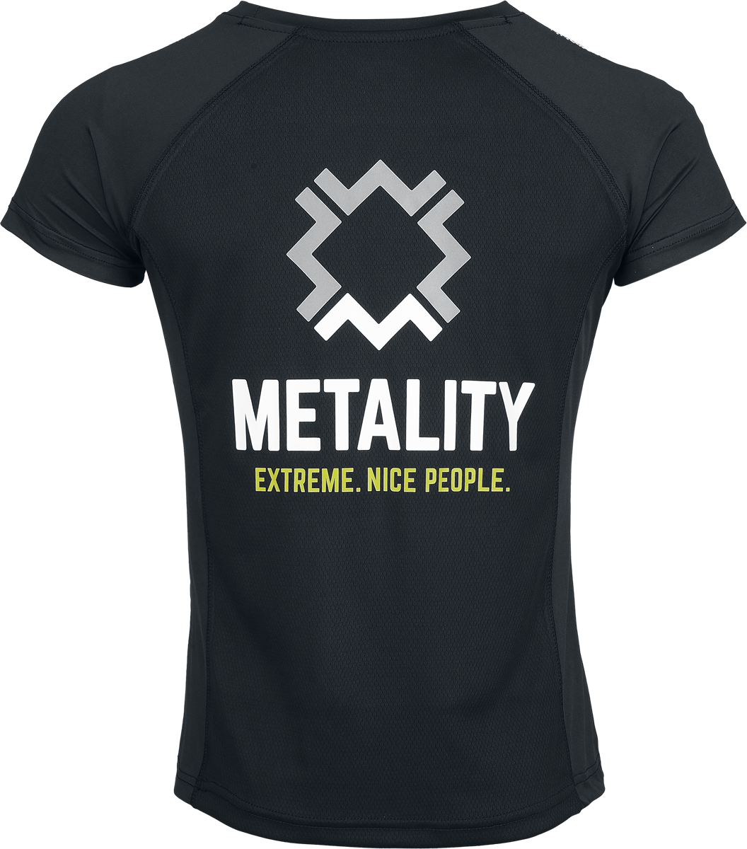 T-Shirt Manches courtes  de Metality - Herren Sports-T - S à 3XL - pour Homme - noir - Metality - View 2