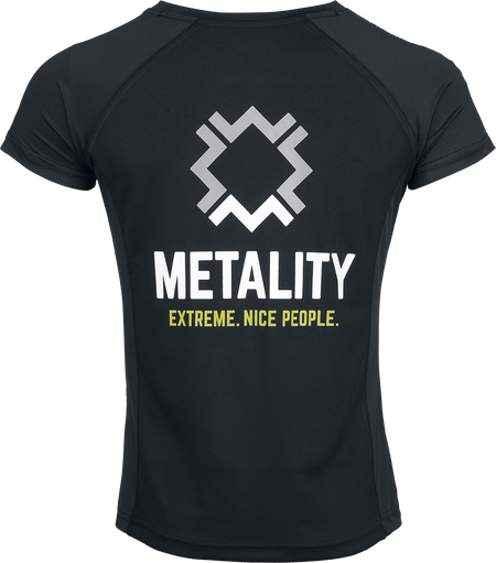 T-Shirt Manches courtes  de Metality - Herren Sports-T - S à 3XL - pour Homme - noir - Metality - View 2
