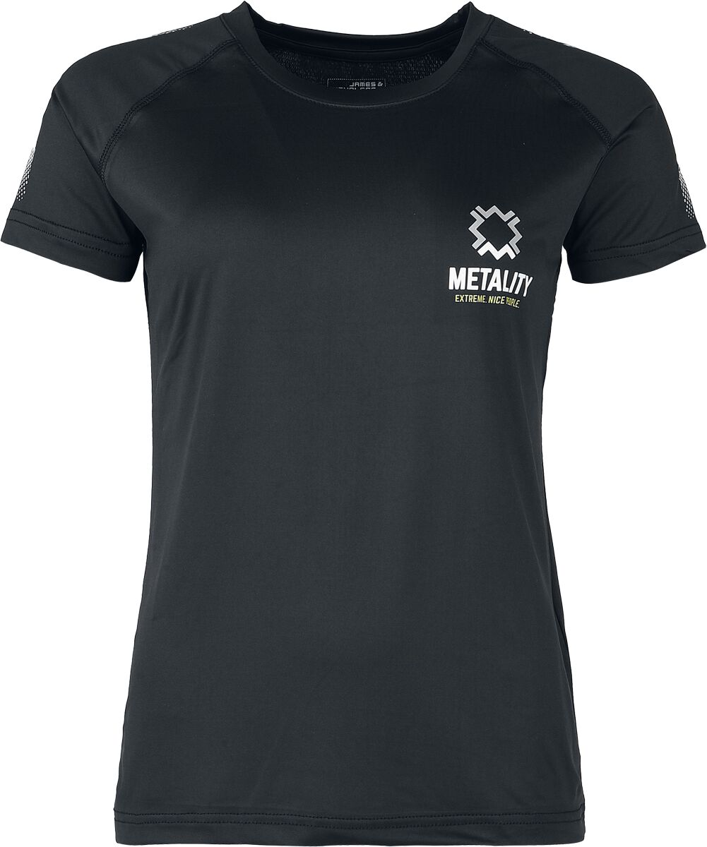 T-Shirt Manches courtes  de Metality - Damen Sports-T - S à XXL - pour Femme - noir - Metality