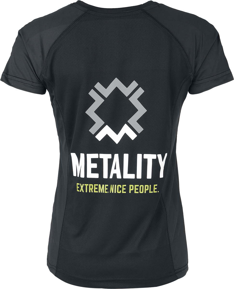 T-Shirt Manches courtes  de Metality - Damen Sports-T - S à XXL - pour Femme - noir - Metality - View 2