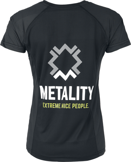 T-Shirt Manches courtes  de Metality - Damen Sports-T - S à XXL - pour Femme - noir - Metality - View 2
