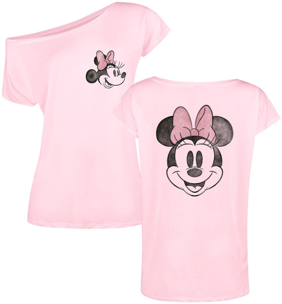 T-Shirt Manches courtes Disney de Mickey & Minnie Mouse - Minnie Beauty - S à 3XL - pour Femme - rose clair - Mickey & Minnie Mouse