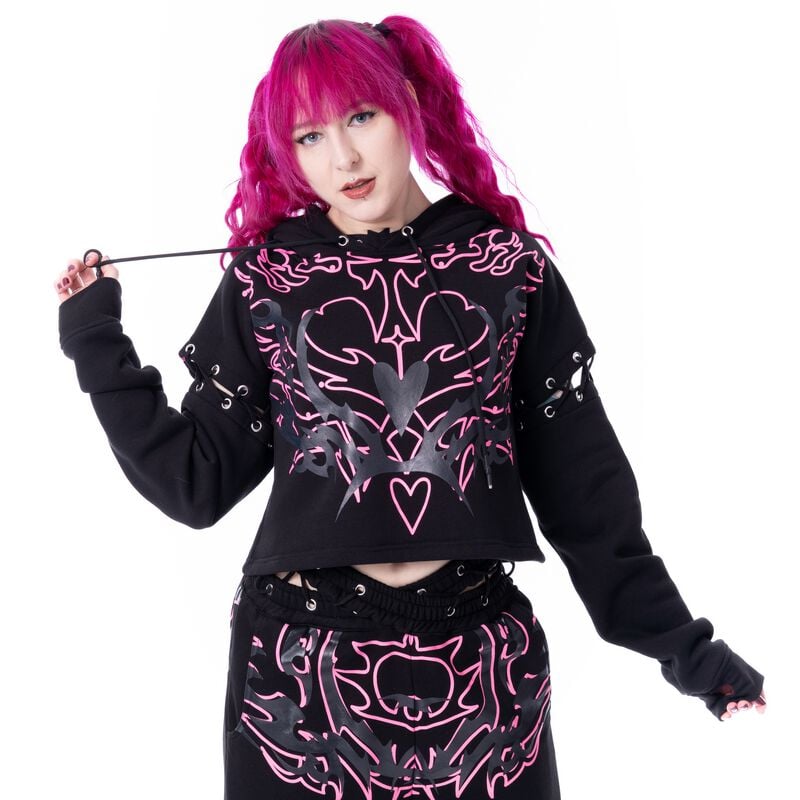 Sweat-shirt à capuche Gothic de Heartless - Thornchant - Sweat à Capuche - XS à 4XL - pour Femme - noir - Heartless