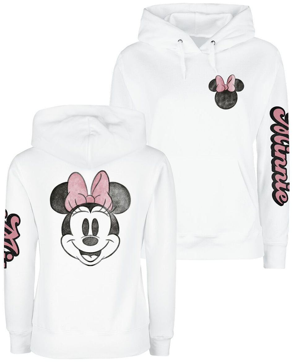 Sweat-shirt à capuche Disney de Mickey & Minnie Mouse - Minnie Beauty - S à XXL - pour Femme - blanc - Mickey & Minnie Mouse
