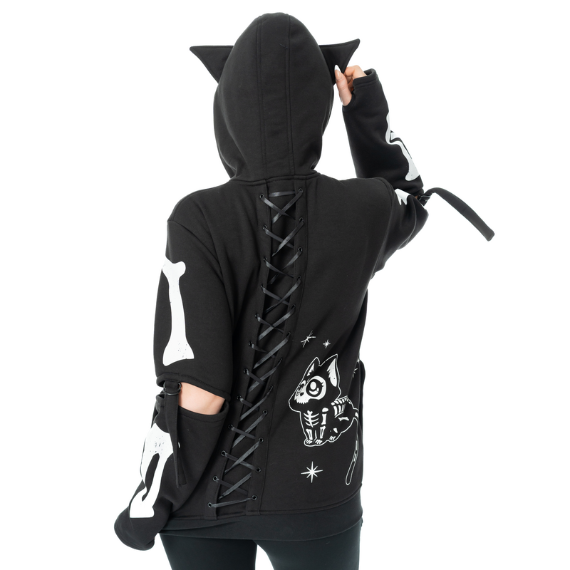 Sweat-shirt zippé à capuche Gothic de Heartless - Moonlight - Sweat à Capuche - XS à XXL - pour Femme - noir - Heartless - View 2