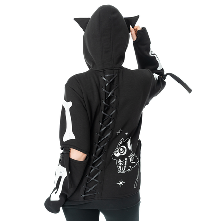 Sweat-shirt zippé à capuche Gothic de Heartless - Moonlight - Sweat à Capuche - XS à XXL - pour Femme - noir - Heartless - View 2