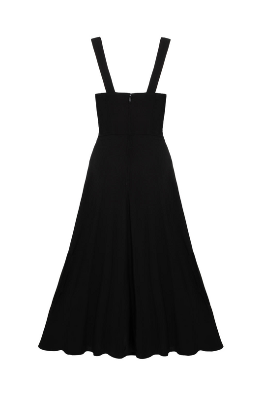 Robe mi-longue Rockabilly de Hell Bunny - Morgana Dress - XS à 4XL - pour Femme - noir - hell bunny - View 2