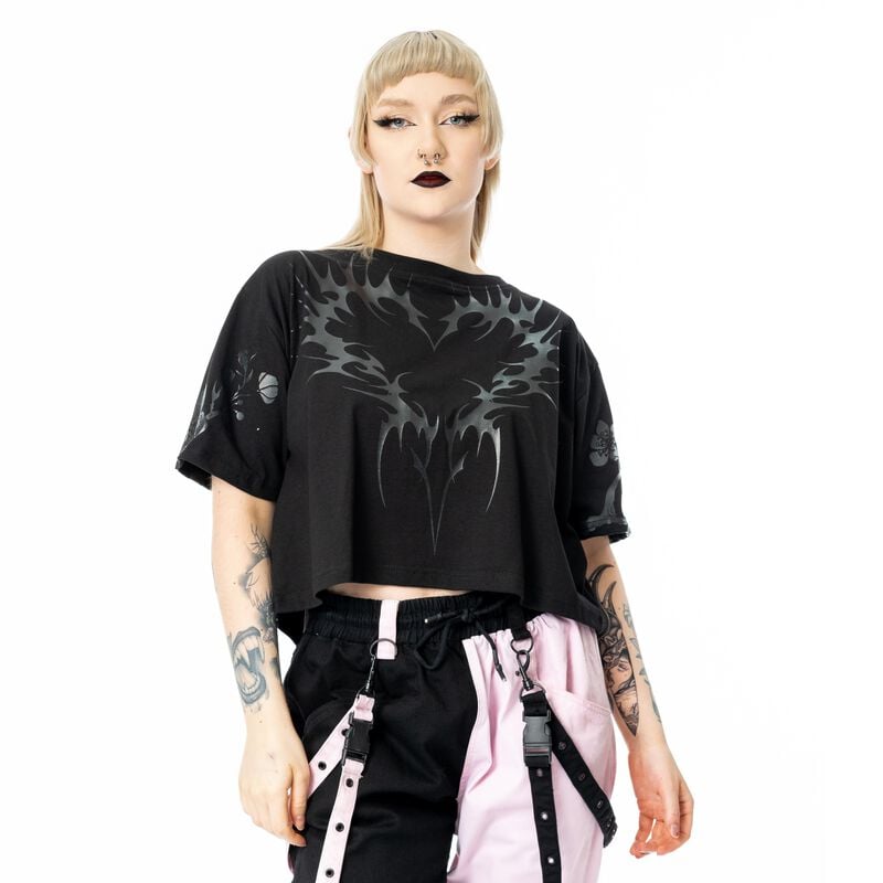 T-Shirt Manches courtes Gothic de Chemical Black - Ceil - Haut - XS à 4XL - pour Femme - noir - Chemical Black