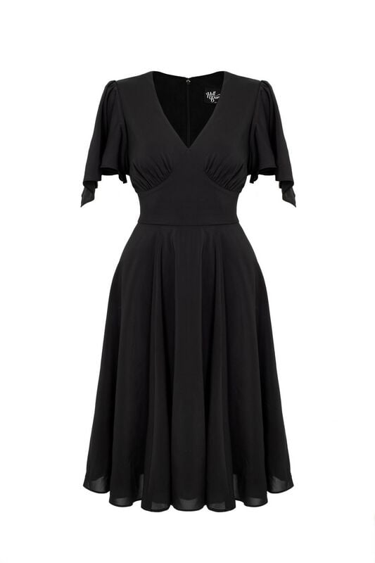 Robe mi-longue  de Hell Bunny - Titania Dress - XS à 4XL - pour Femme - noir - hell bunny