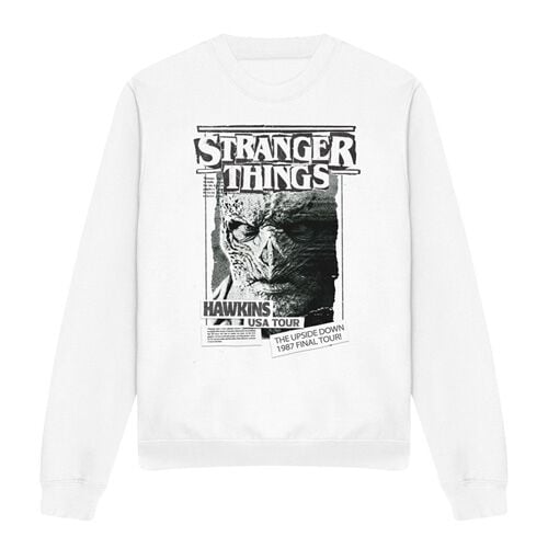 Sweat-shirt  de Stranger Things - Season 5 - Newspaper Vecna - S à XXL - pour Homme - blanc - Stranger Things
