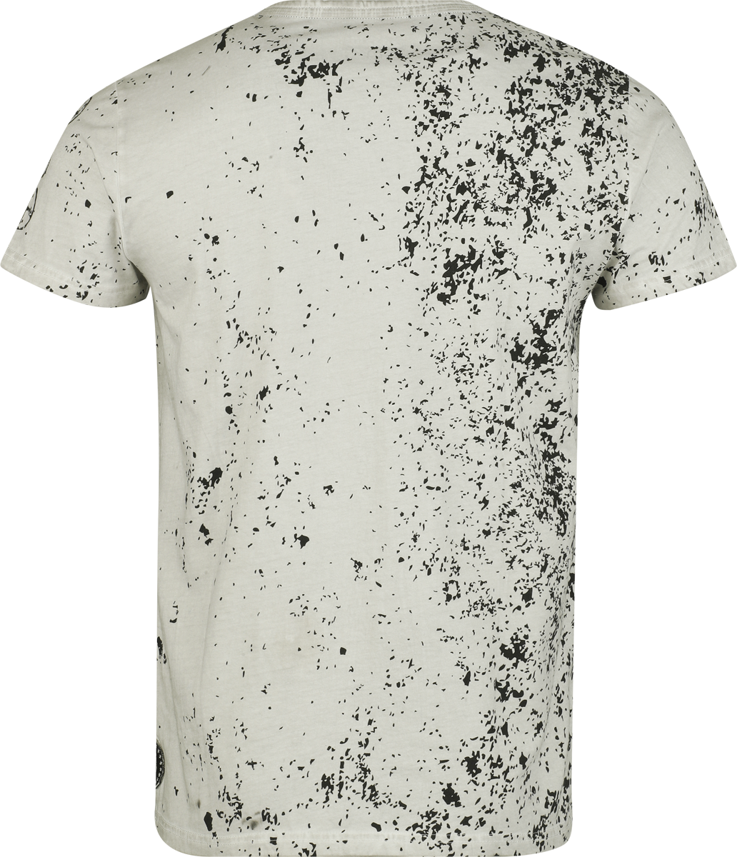 T-shirt manches longues  de Rock Rebel by EMP - Skulls & Splatter - Haut Manches Longues - S à XXL - pour Homme - gris - Rock Rebel by EMP - View 2